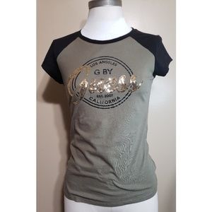 G By Guess Olive/Black Tee